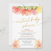 Elegant Floral Gold Script Waterverf Greenery Kaart (Voorkant)