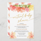 Elegant Floral Gold Script Waterverf Greenery Kaart (Voorkant / Achterkant)