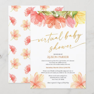 Elegant Floral Gold Script Waterverf Greenery Kaart