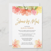 Elegant Floral Gold Script Waterverf Greenery Kaart (Voorkant)