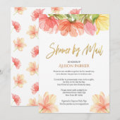 Elegant Floral Gold Script Waterverf Greenery Kaart (Voorkant / Achterkant)