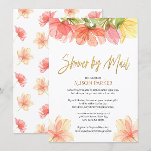 Elegant Floral Gold Script Waterverf Greenery Kaart