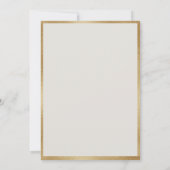 Elegant Floral Gold Wedding Kaart (Achterkant)