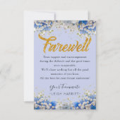Elegant Floral Goodbye medewerker afscheidskaart Bedankkaart (Voorkant)
