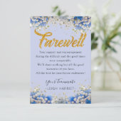 Elegant Floral Goodbye medewerker afscheidskaart Bedankkaart (Staand voorkant)