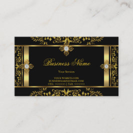 Elegant Floral goud zwart Visitekaartje