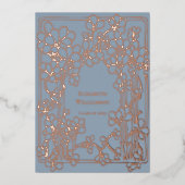 Elegant  Floral Graduation Party Folie Uitnodiging (Voorkant)