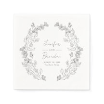 Elegant Floral Gray Wedding Reception Cocktail