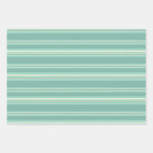 Elegant Floral Green  Polka Dot Stripes Inpakpapier Vel (Voorkant)