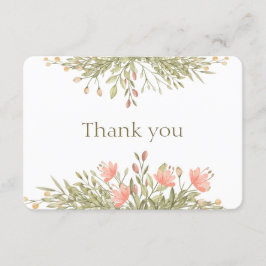 Elegant Floral Greenery bedankt u. Floral Card Kaart