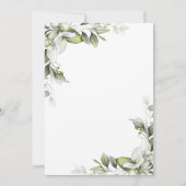Elegant Floral Greenery Bridal Shower Kaart (Achterkant)