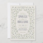 Elegant floral greenery garden rustige bruiloft kaart (Voorkant)