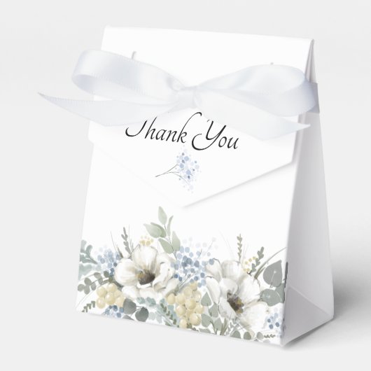 Elegant Floral Greenery Gift Wedding Favor Box Bedankdoosjes (Voorkant Zijde)