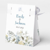 Elegant Floral Greenery Gift Wedding Favor Box Bedankdoosjes (Achterkant)