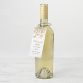 Elegant Floral Greenery. Landbruiloft Flessenhanger (Schuin)