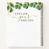 Elegant Floral Greenery Monogrammed Letter S Notitieboek (Achterkant)