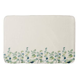 Elegant Floral Greenery of White Eucalyptus Badmat