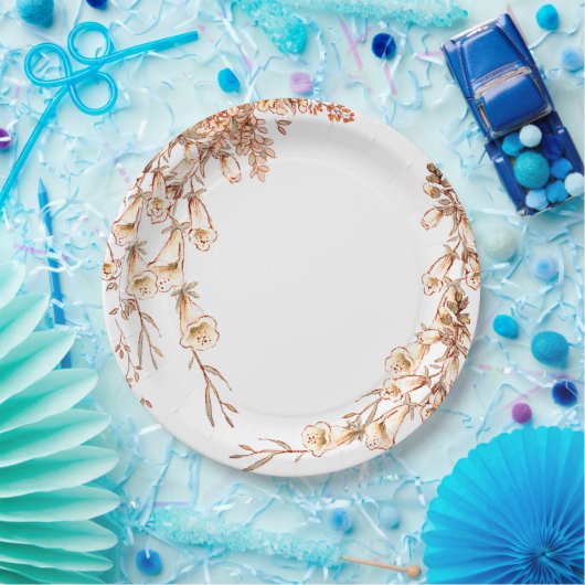 Elegant Floral Greenery Vrijgezellenfeest Wedding Papieren Bordje (Feest)