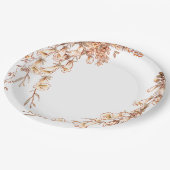 Elegant Floral Greenery Vrijgezellenfeest Wedding Papieren Bordje (Gekanteld)