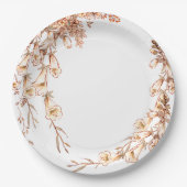 Elegant Floral Greenery Vrijgezellenfeest Wedding Papieren Bordje (Voorkant)