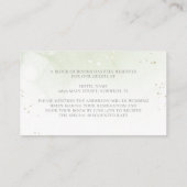 Elegant Floral Greenery Wedding Accommodations Informatiekaartje (Achterkant)