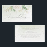 Elegant Floral Greenery Wedding Accommodations Informatiekaartje<br><div class="desc">An elegant floral wedding Accommodations enclosure card featuring white watercolor peonies and roses with greenery and modern delicate handwritten calligraphy.</div>