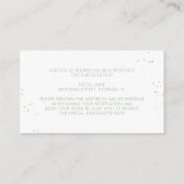Elegant Floral Greenery Wedding Accommodations Informatiekaartje (Achterkant)