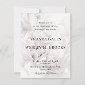 Elegant Floral Greenery Wedding Reception Kaart (Voorkant)