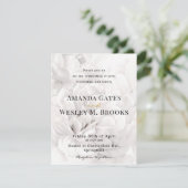 Elegant Floral Greenery Wedding Reception Kaart (Staand voorkant)