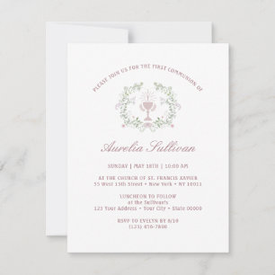 Elegant Floral Greenery Wreath First Community Kaart