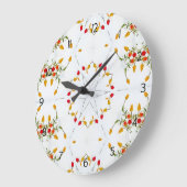 Elegant  Floral Grote Klok (Hoek)