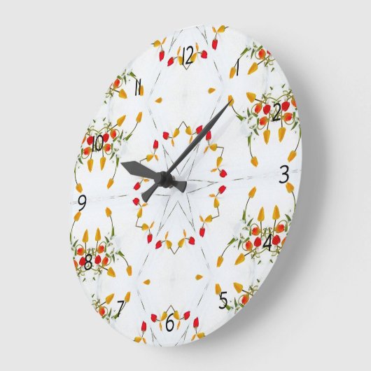 Elegant  Floral Grote Klok (Hoek)