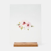 Elegant Floral Guest Book Sign Acryl Bord (Voorkant)