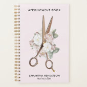 Elegant Floral Haarstylist Benoeming Planner (Voorkant)