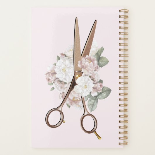 Elegant Floral Haarstylist Benoeming Planner (Achterkant)