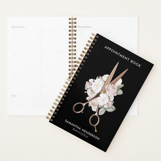 Elegant  Floral Haarstylist Benoeming Planner (Display)