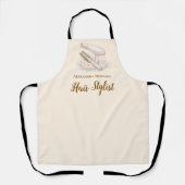 Elegant Floral Hair Stylist Schort (Voorkant)