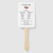 Elegant Floral Hand Fan Trouwprogramma Handwaaier (Achterkant)