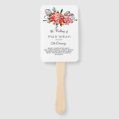 Elegant Floral Hand Fan Trouwprogramma Handwaaier (Voorkant)