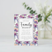 Elegant Floral hand-Met handschrift geschakelde Sc Briefkaart (Staand voorkant)