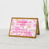 Elegant Floral Happiest Birthday Card Kaart (Voorkant)