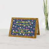 Elegant Floral Happiest Birthday Card Kaart (Voorkant)