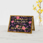 Elegant Floral Happiest Birthday Card Kaart (Gele Bloem)