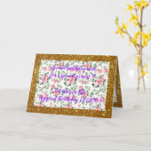 Elegant Floral Happiest Birthday Card Kaart (Gele Bloem)