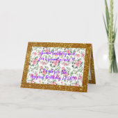 Elegant Floral Happiest Birthday Card Kaart (Voorkant)