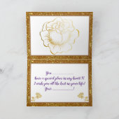 Elegant Floral Happiest Birthday Card Kaart (Binnen)
