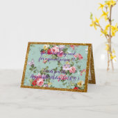 Elegant Floral Happiest Birthday Card Kaart (Gele Bloem)