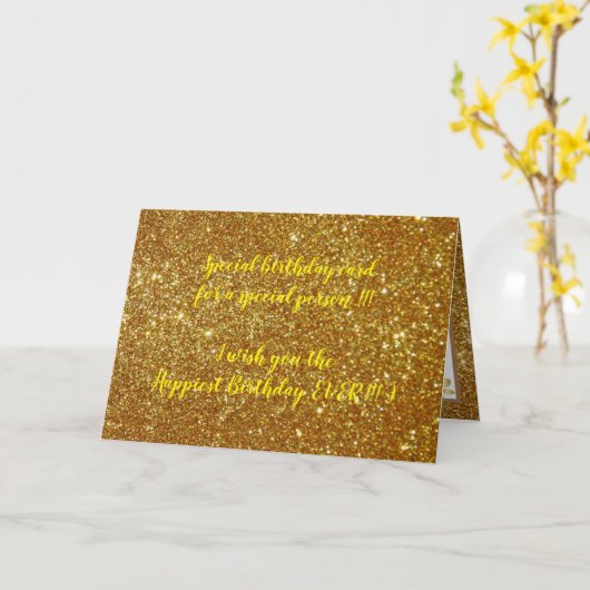 Elegant Floral Happiest Birthday Card Kaart (Gele Bloem)