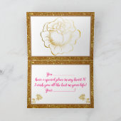 Elegant Floral Happiest Birthday Card Kaart (Binnen)