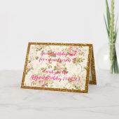 Elegant Floral Happiest Birthday Card Kaart (Voorkant)